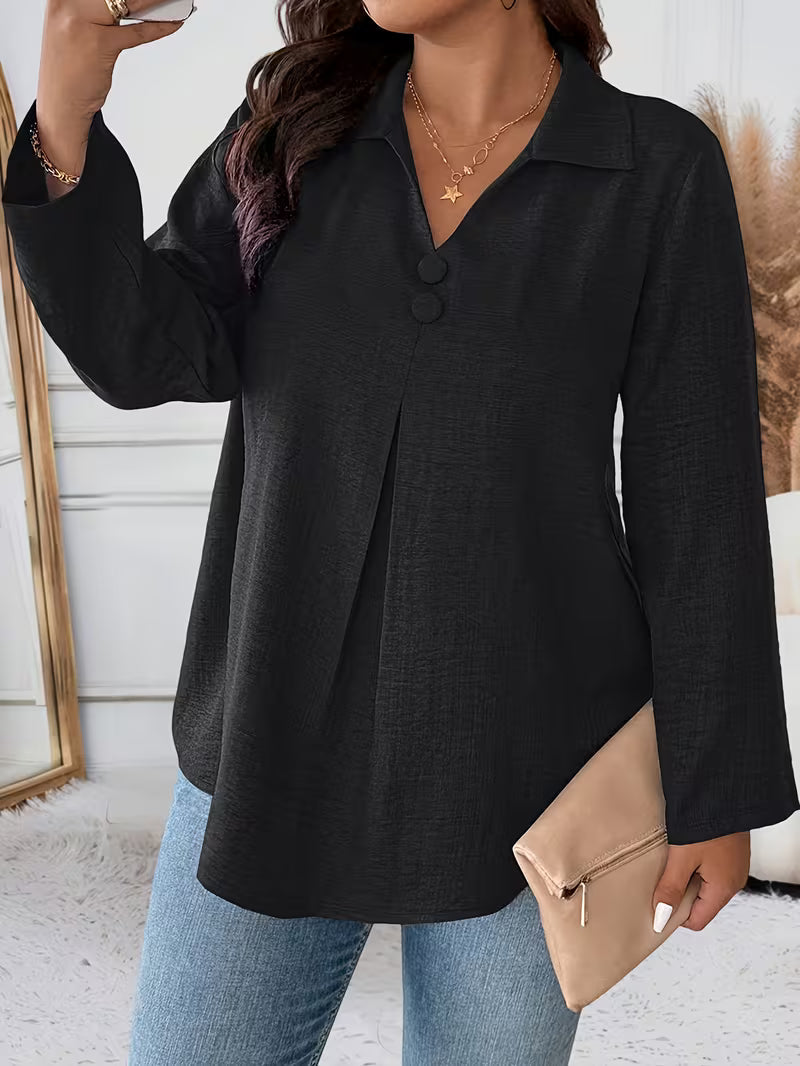 Image of Krista | Women's Long Sleeve Button Front Blouse