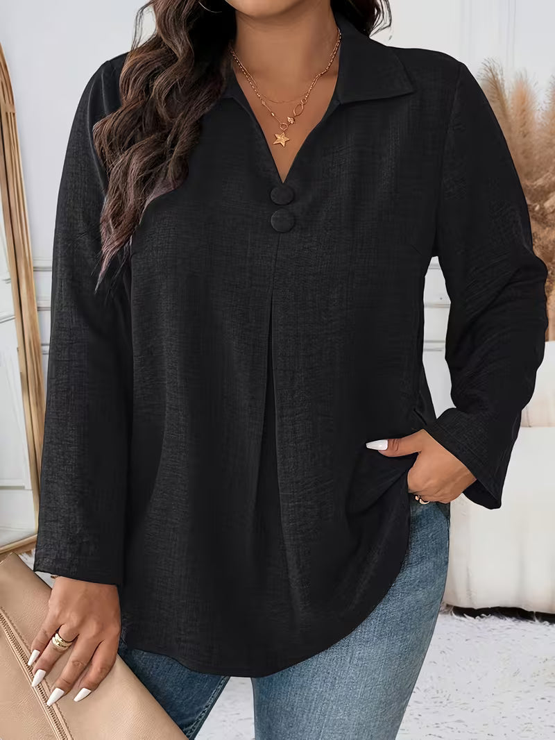 Image of Krista | Women's Long Sleeve Button Front Blouse