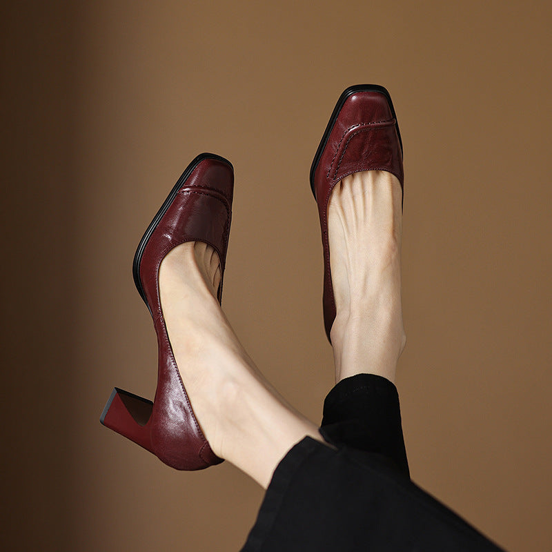 Image of Kristen | Women's Block Heel Slip-On Pumps