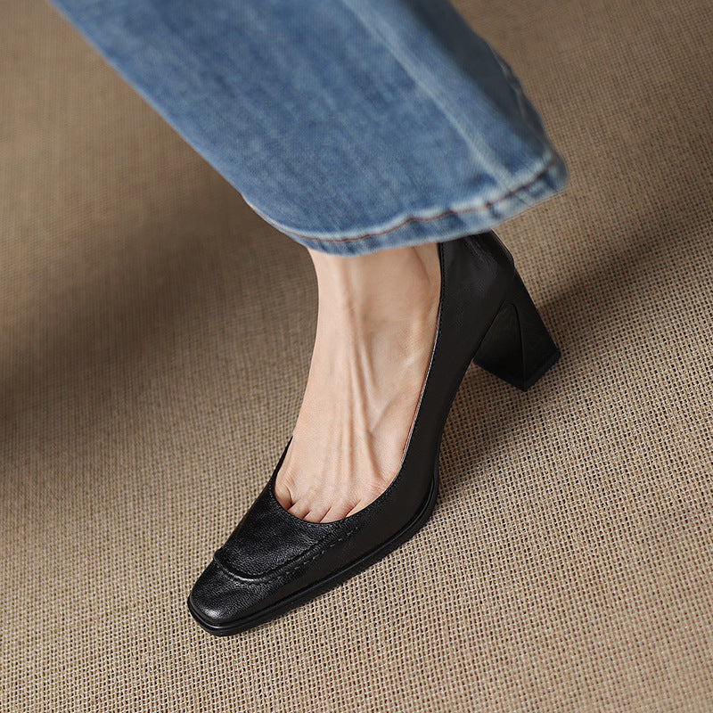 Image of Kristen | Women's Block Heel Slip-On Pumps