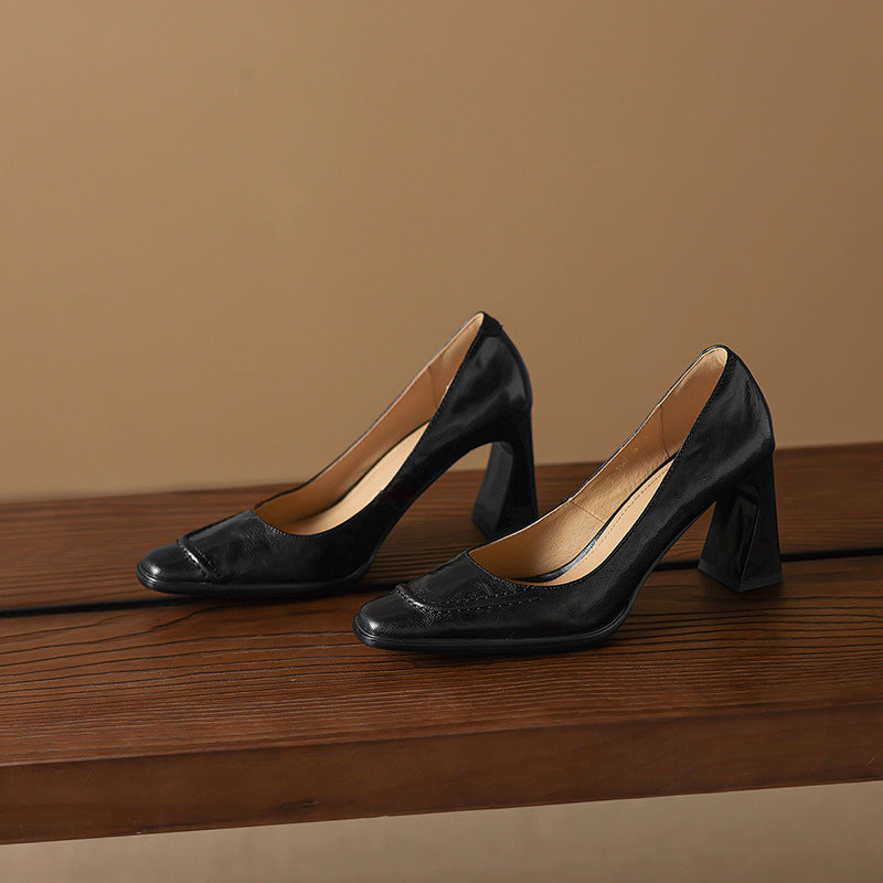 Image of Kristen | Women's Block Heel Slip-On Pumps