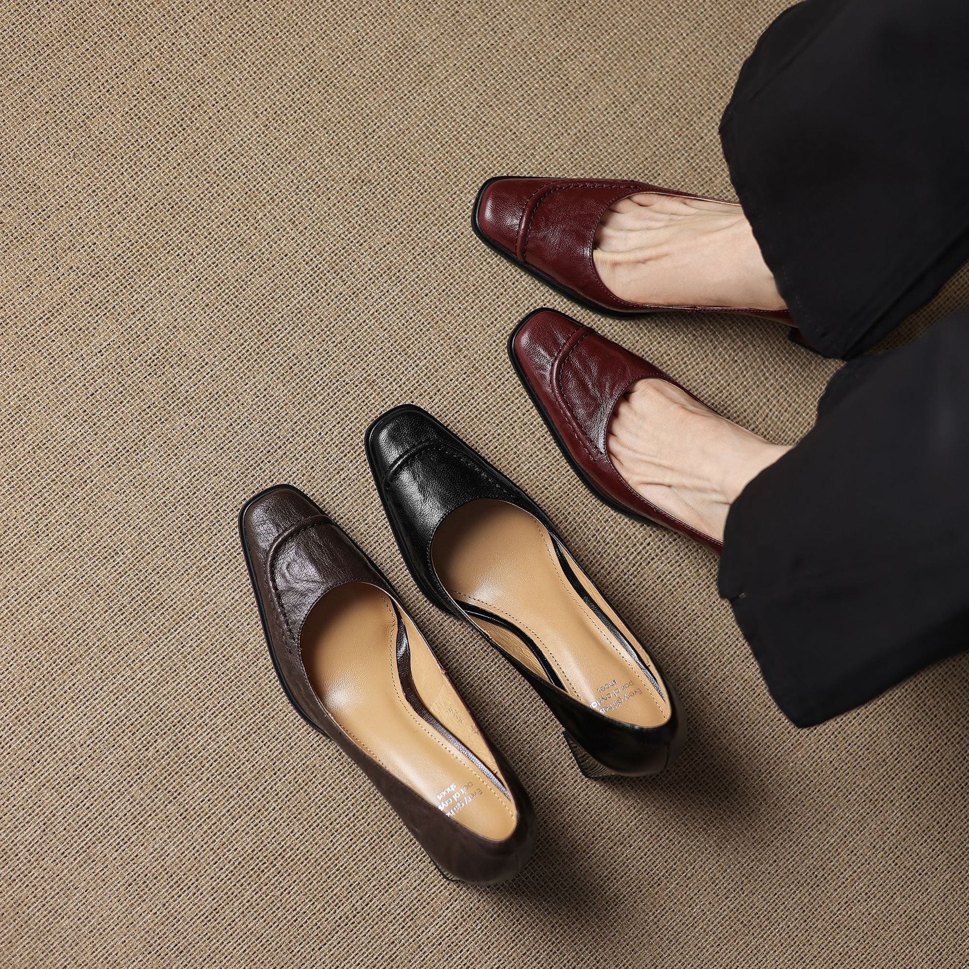 Image of Kristen | Women's Block Heel Slip-On Pumps