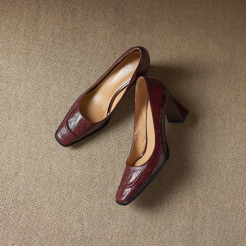 Image of Kristen | Women's Block Heel Slip-On Pumps