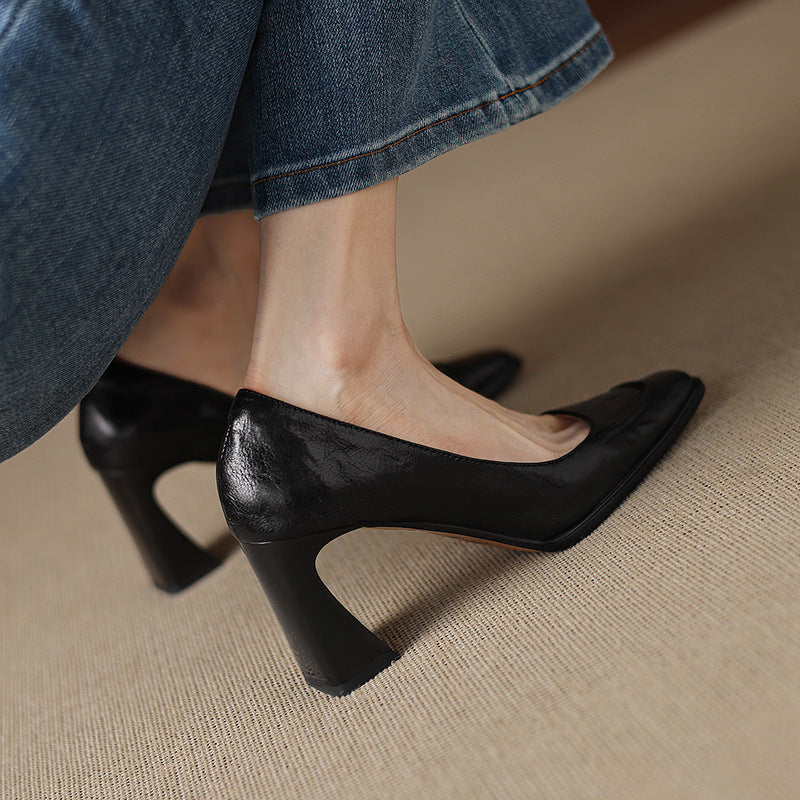 Image of Kristen | Women's Block Heel Slip-On Pumps