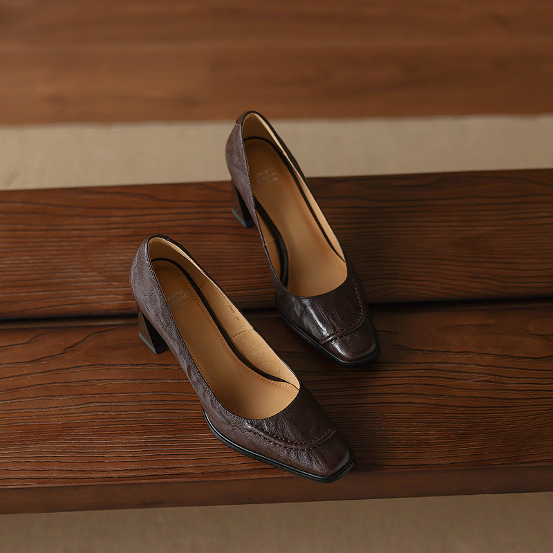 Image of Kristen | Women's Block Heel Slip-On Pumps