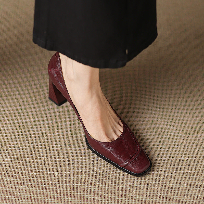Image of Kristen | Women's Block Heel Slip-On Pumps