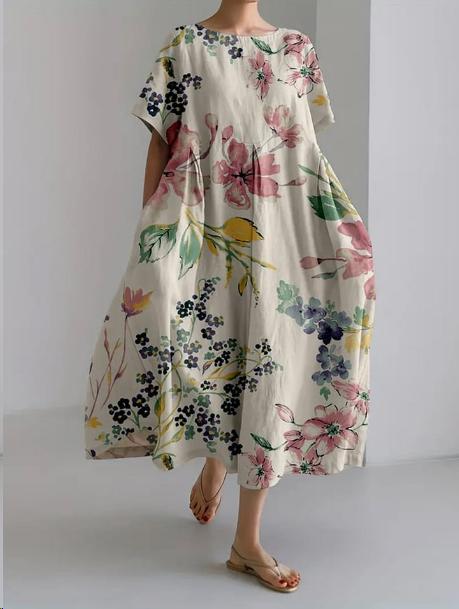 Image of Kristen | Women's Floral A-Line Midi Dress