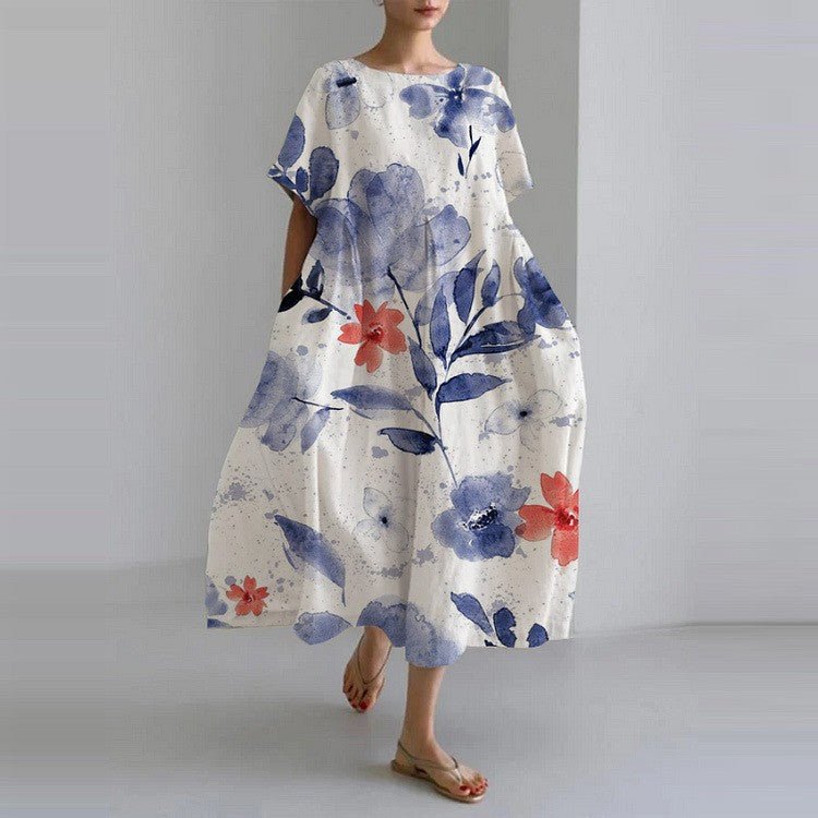 Image of Kristen | Women's Floral A-Line Midi Dress