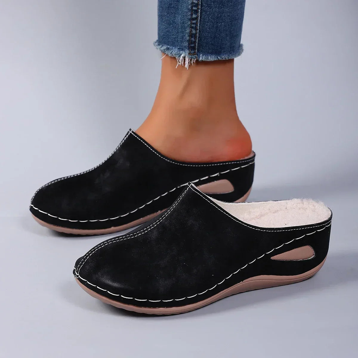 Image of Laura | Women's Slip-On Wedge Mule Shoes