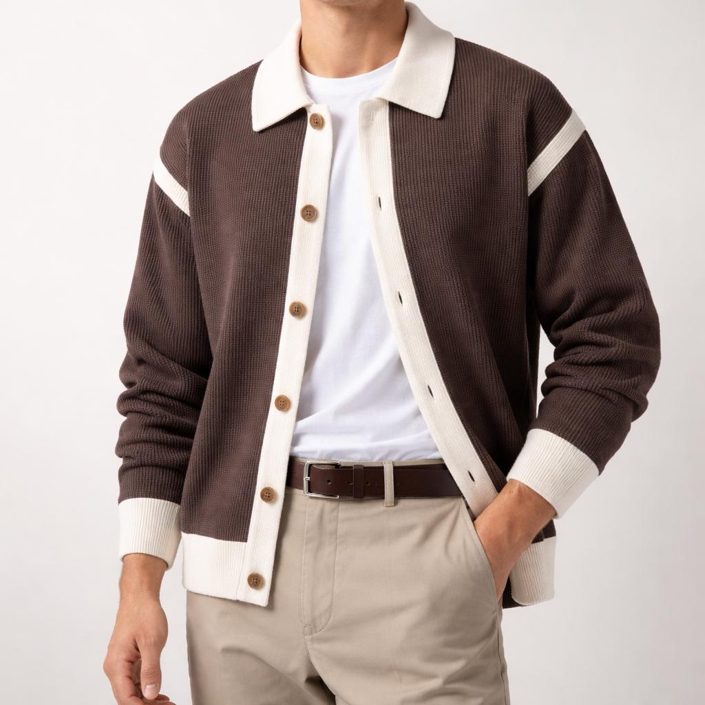 Image of Laurence | Men's Varsity Button-Down Casual Jacket