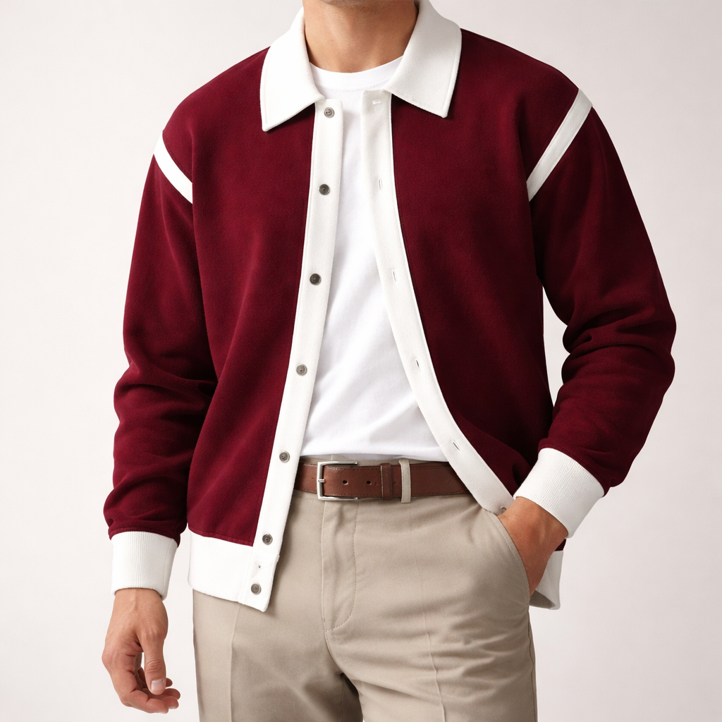 Image of Laurence | Men's Varsity Button-Down Casual Jacket