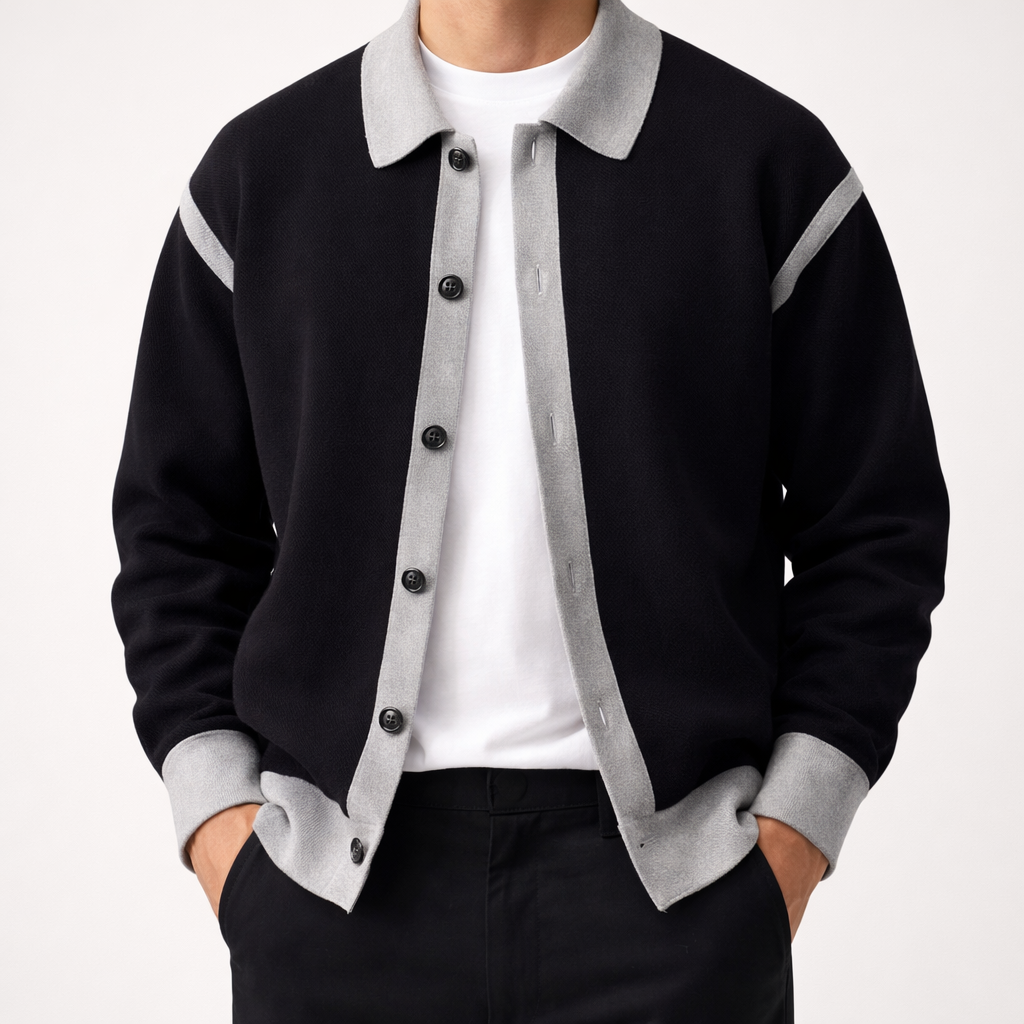 Image of Laurence | Men's Varsity Button-Down Casual Jacket