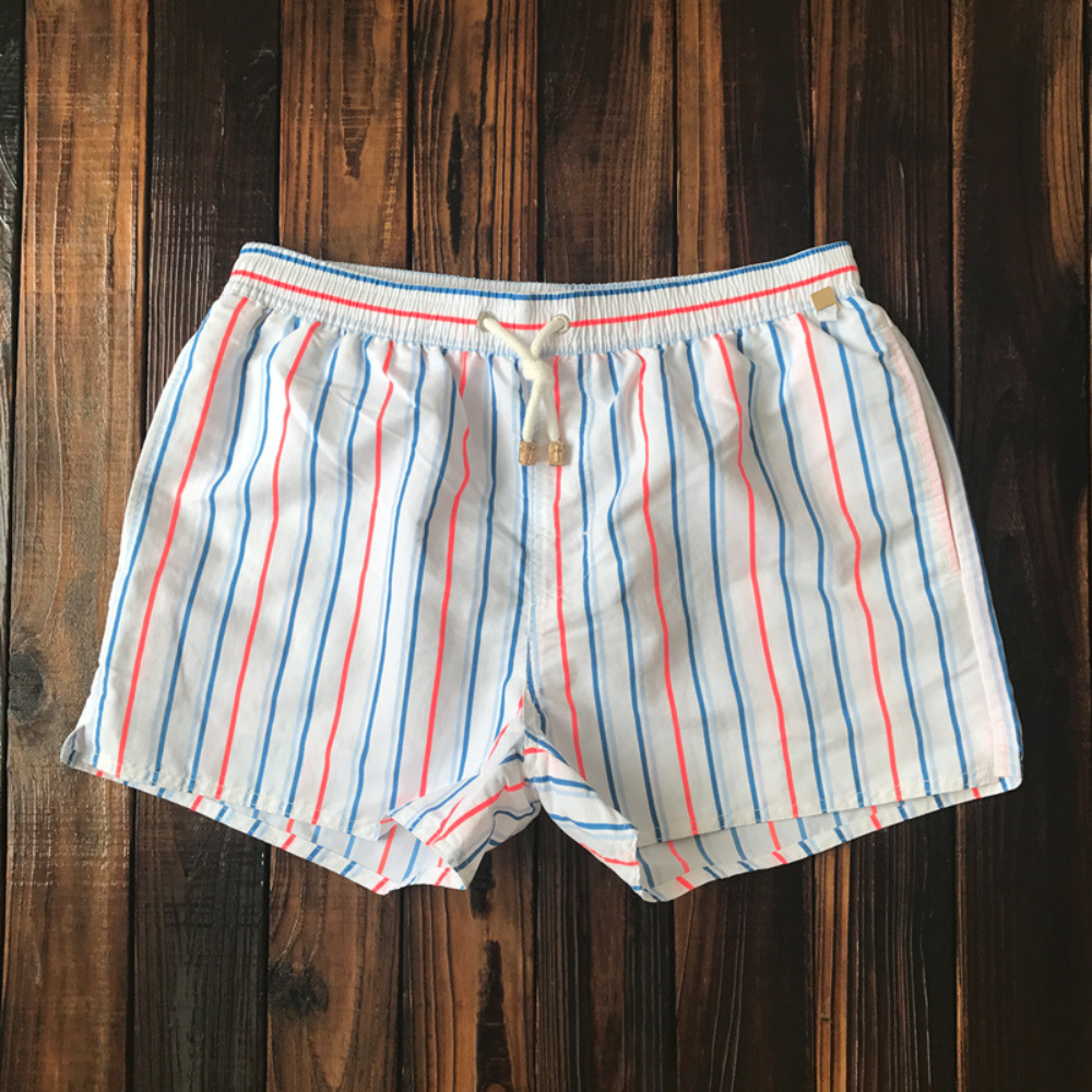 Image of Lawrence | Men's Striped Drawstring Swim Shorts