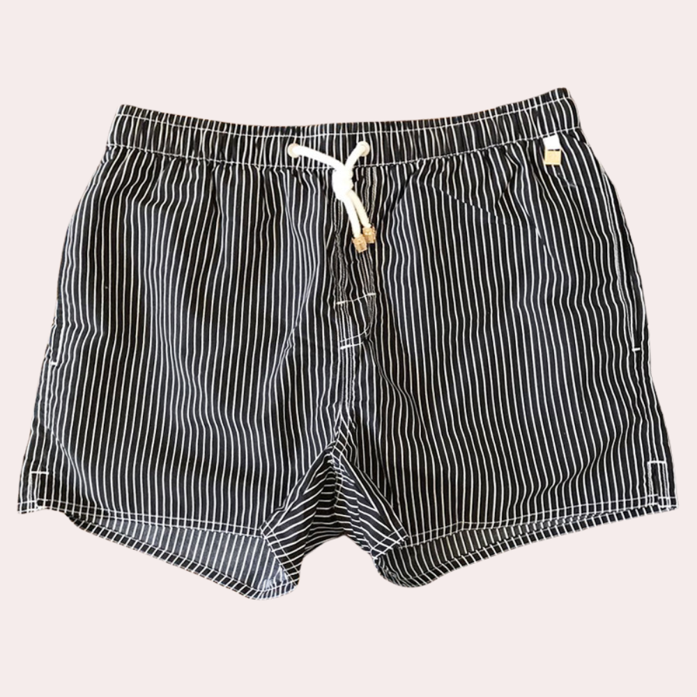 Image of Lawrence | Men's Striped Drawstring Swim Shorts