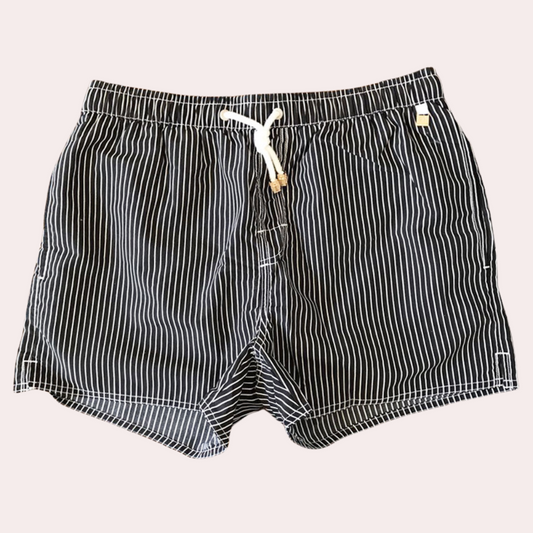 Image of Lawrence | Men's Striped Drawstring Swim Shorts