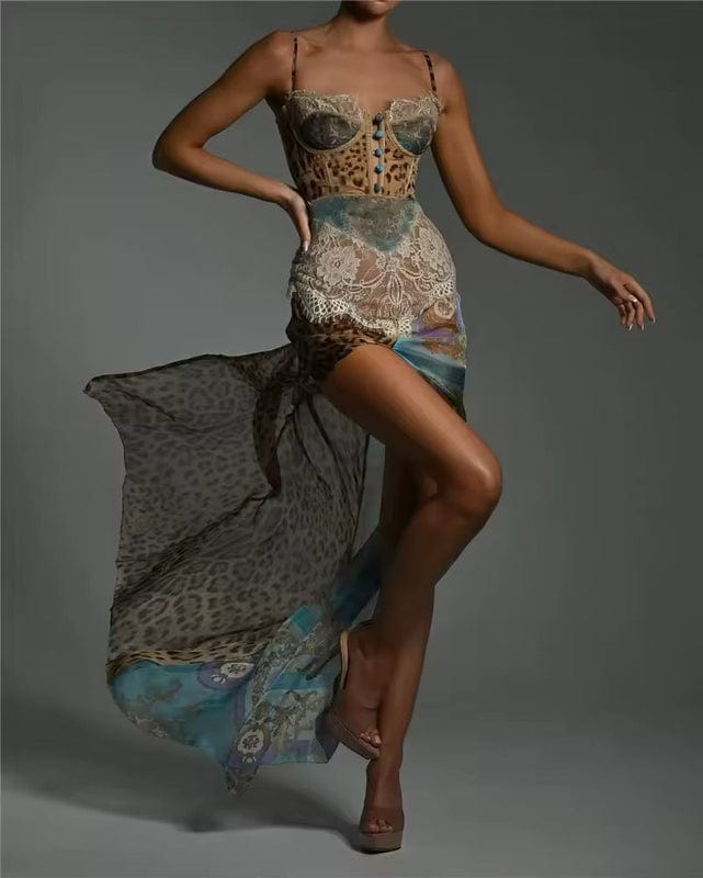 Image of Leila | Women's Spaghetti Strap Maxi Dress