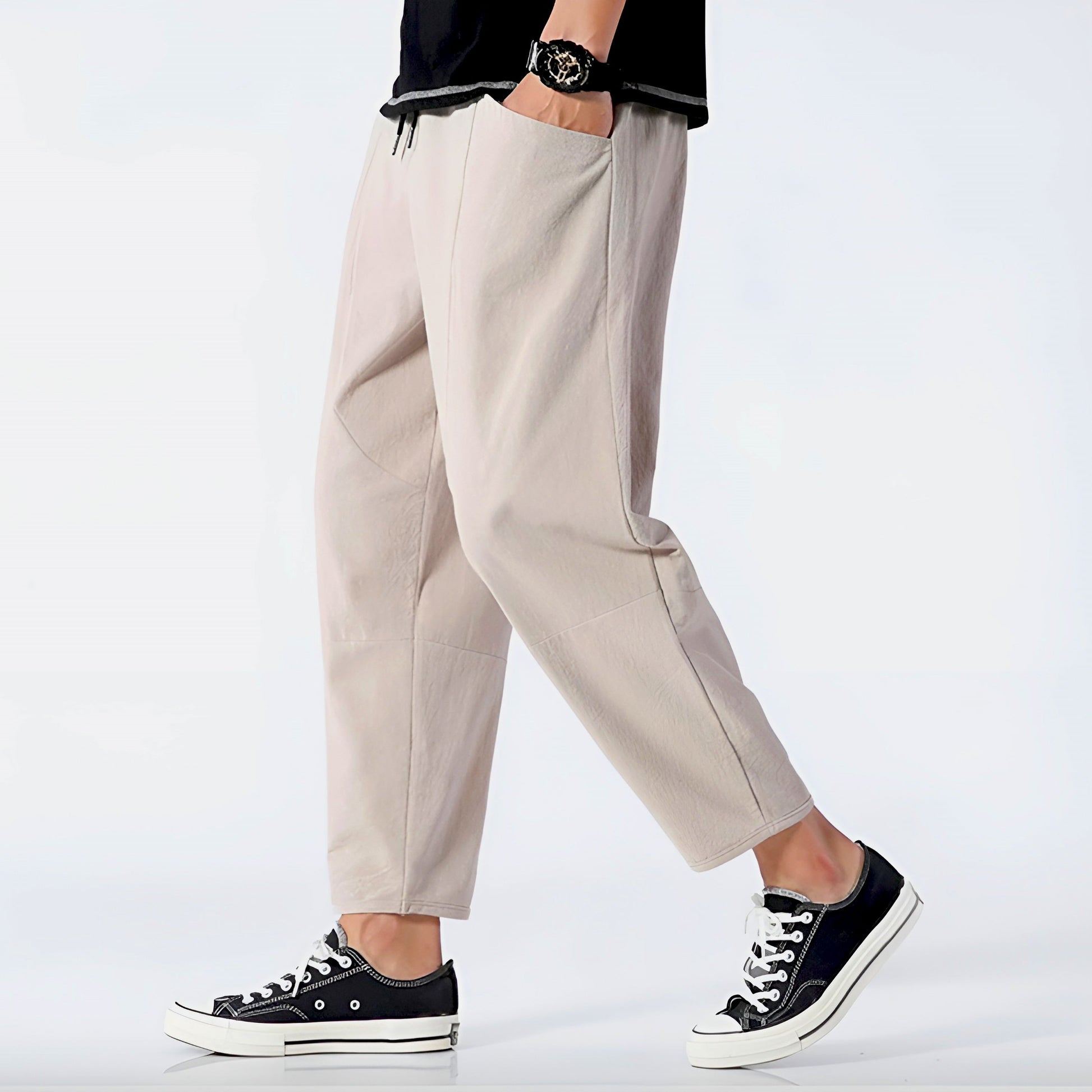 Image of Lenny | Men's Cropped Loose Fit Pants