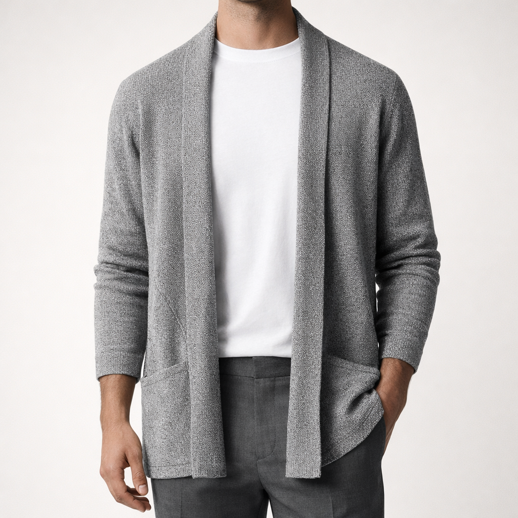 Image of Liam | Men's Open Front Long Sleeve Cardigan