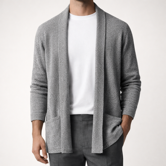 Image of Liam | Men's Open Front Long Sleeve Cardigan