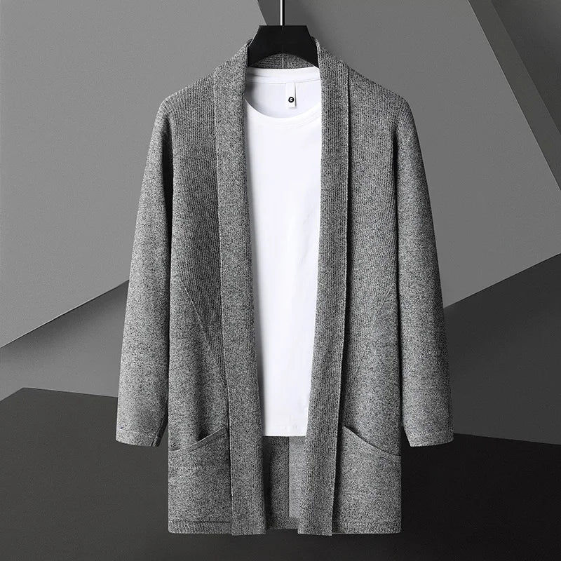 Image of Liam | Men's Open Front Long Sleeve Cardigan