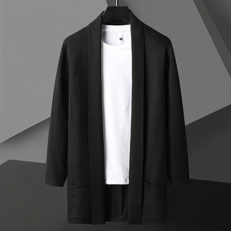 Image of Liam | Men's Open Front Long Sleeve Cardigan