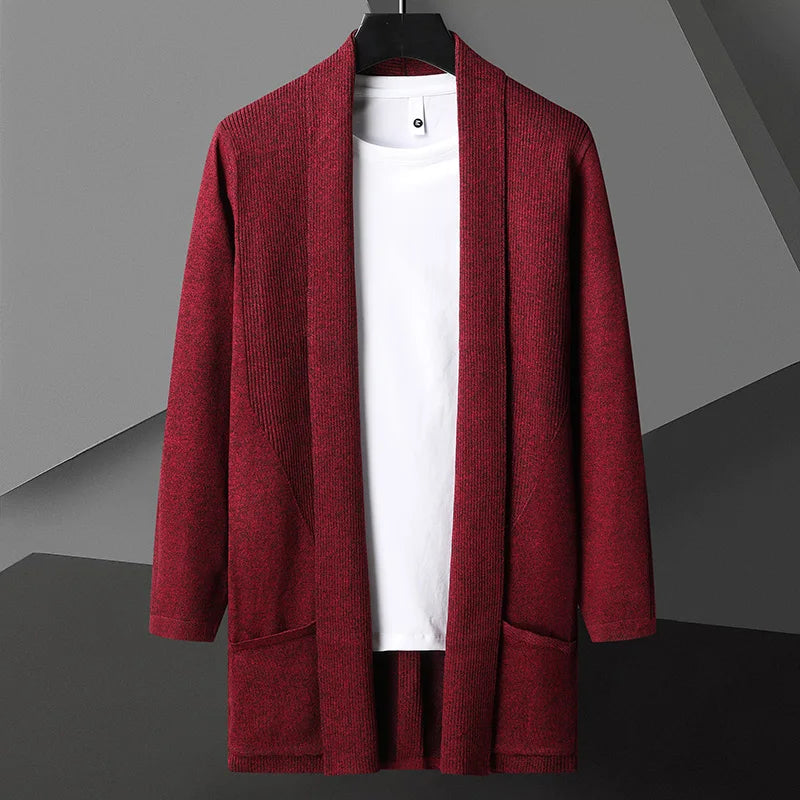 Image of Liam | Men's Open Front Long Sleeve Cardigan