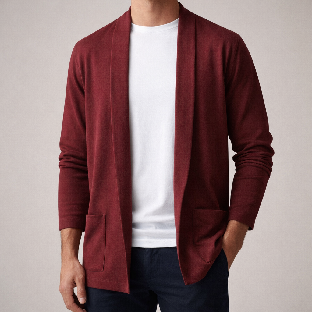 Image of Liam | Men's Open Front Long Sleeve Cardigan