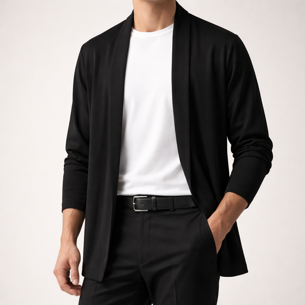 Image of Liam | Men's Open Front Long Sleeve Cardigan