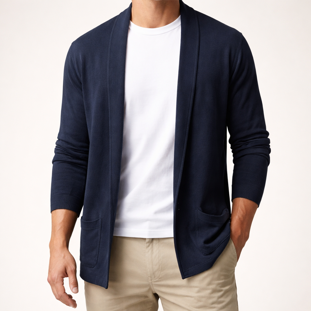 Image of Liam | Men's Open Front Long Sleeve Cardigan