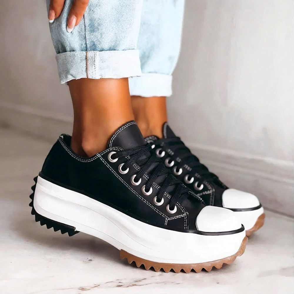 Image of Lillian | Women's Platform Lace-Up Sneakers