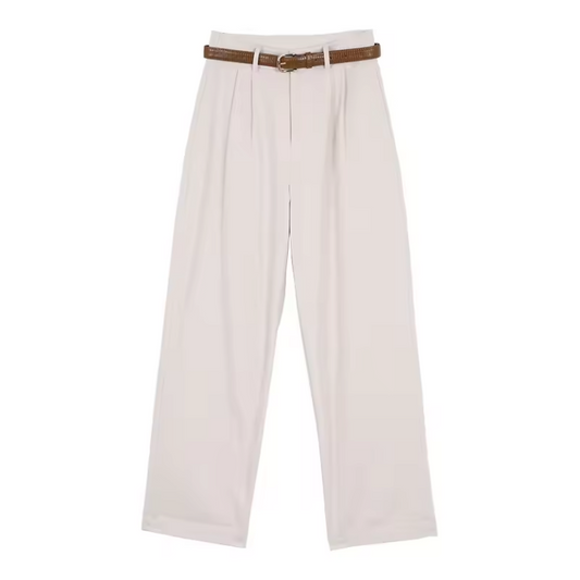 Image of Linda | Women's High-Waisted Pleated Wide Leg Pants