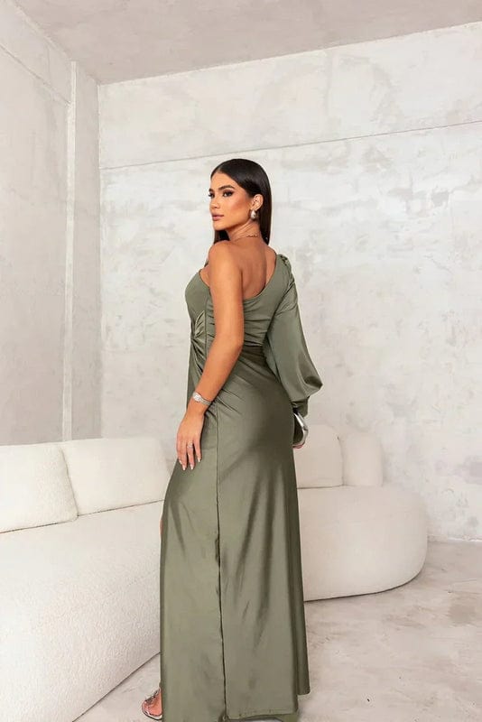 Image of Linda | Women's One Shoulder Formal Maxi Dress