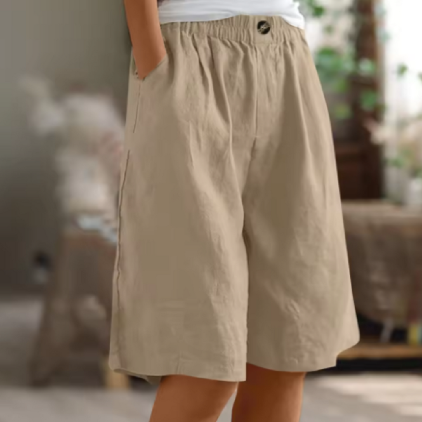 Image of Lisa | Women's High-Waisted Culottes Shorts