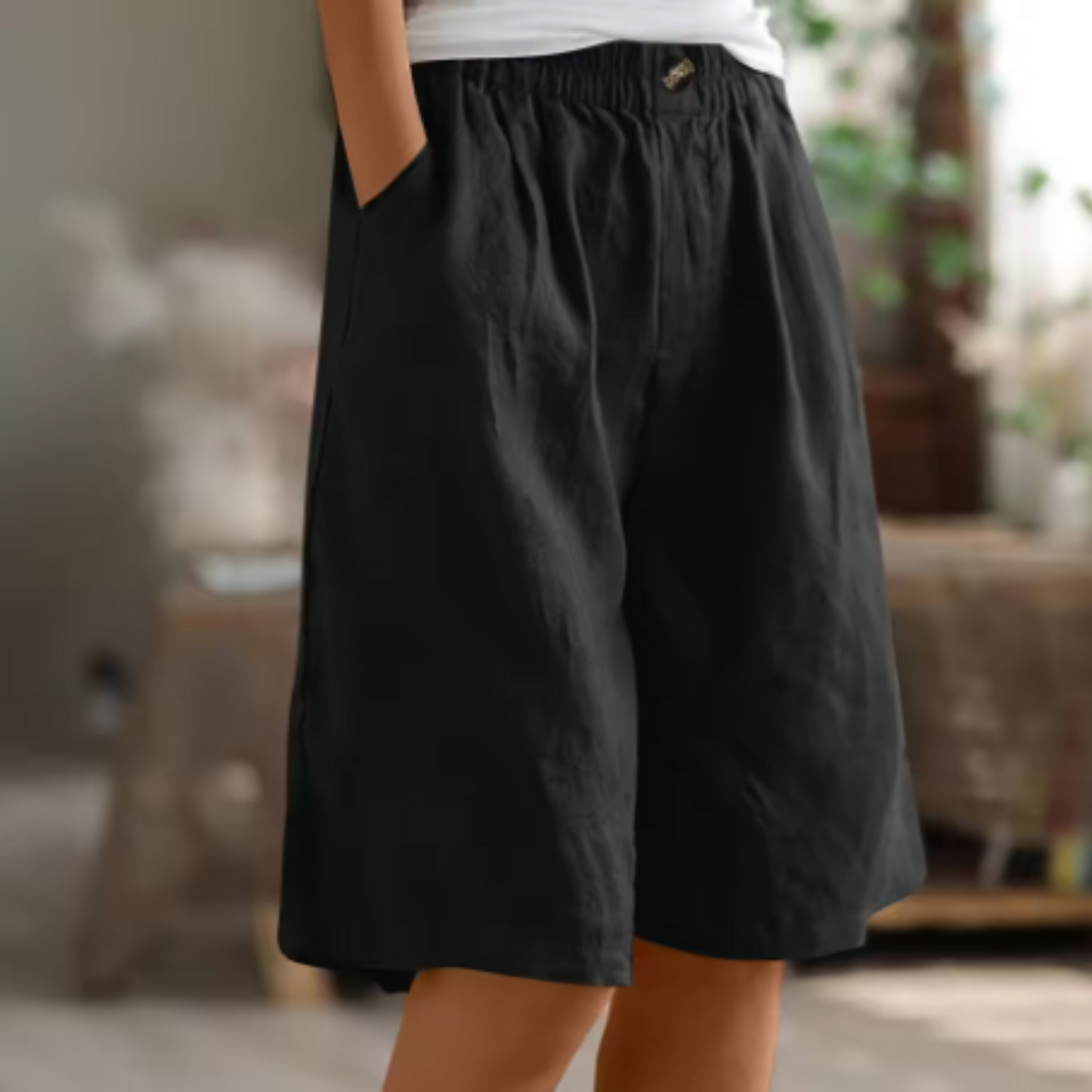 Image of Lisa | Women's High-Waisted Culottes Shorts