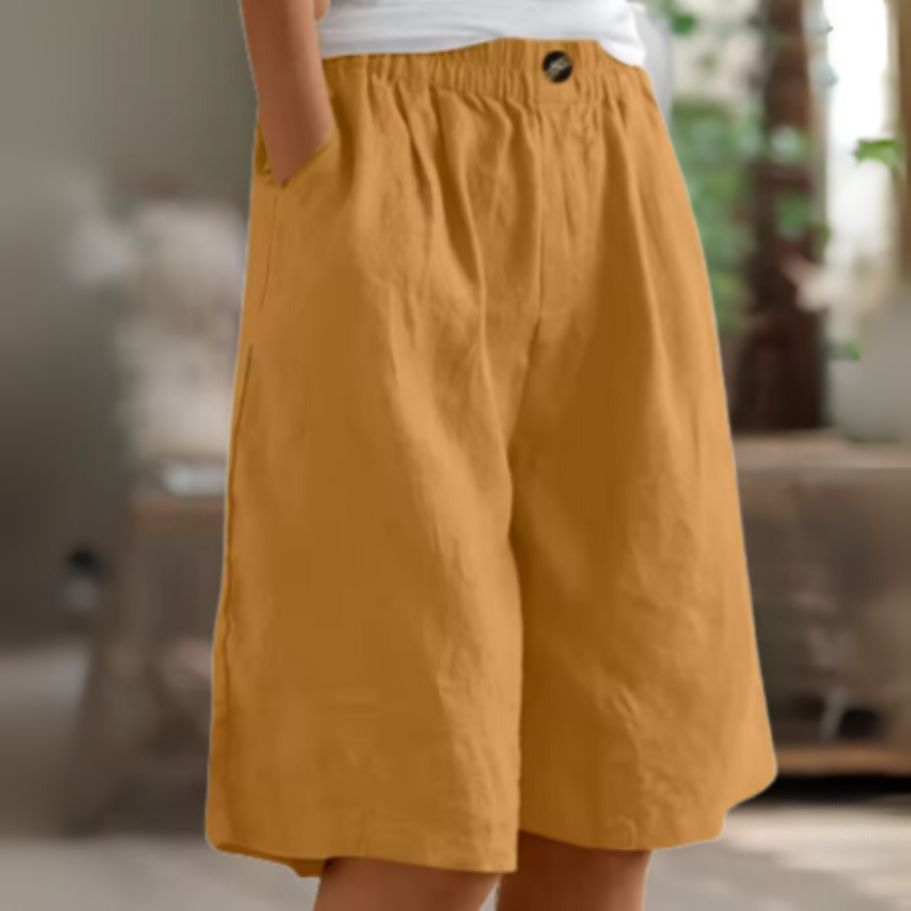 Image of Lisa | Women's High-Waisted Culottes Shorts