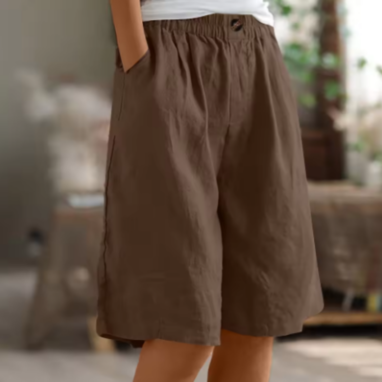 Image of Lisa | Women's High-Waisted Culottes Shorts
