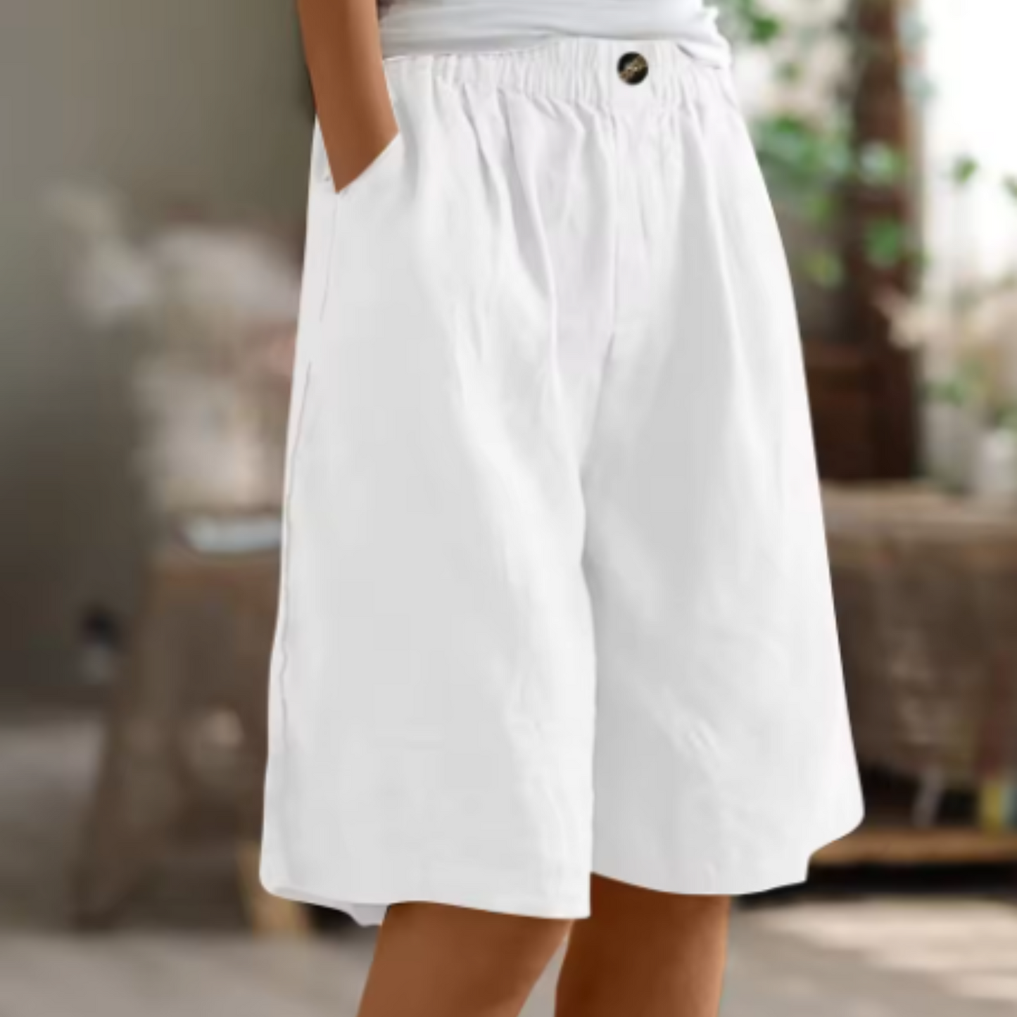 Image of Lisa | Women's High-Waisted Culottes Shorts