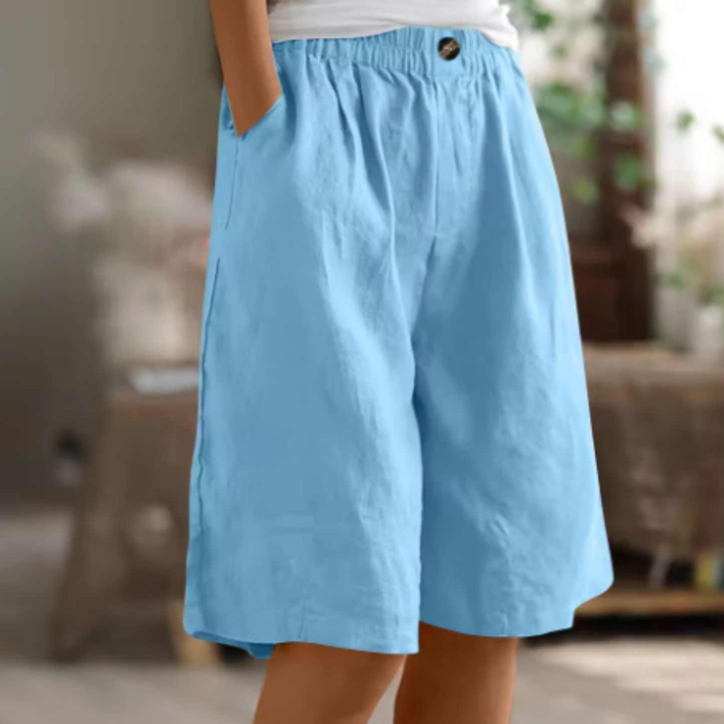 Image of Lisa | Women's High-Waisted Culottes Shorts