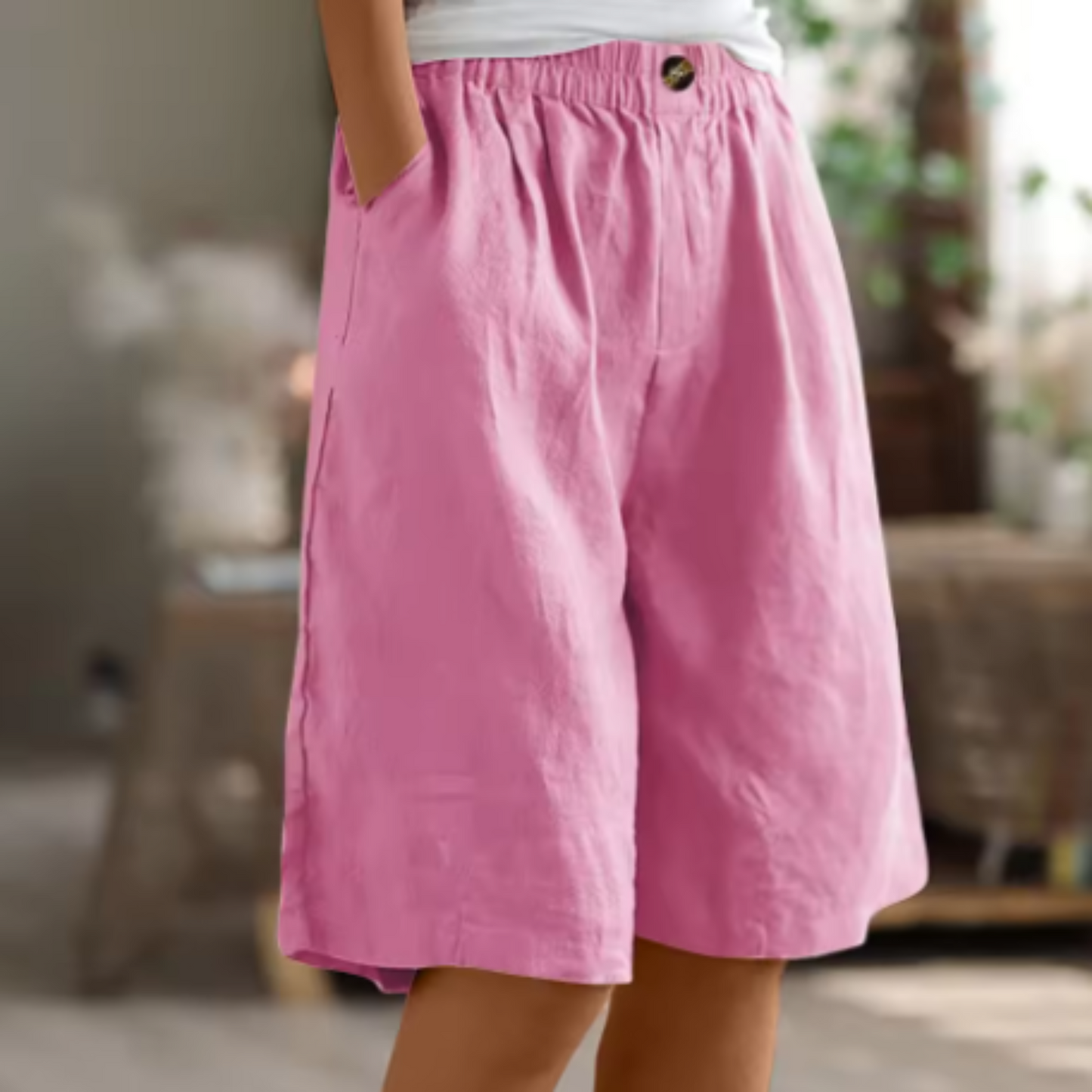 Image of Lisa | Women's High-Waisted Culottes Shorts