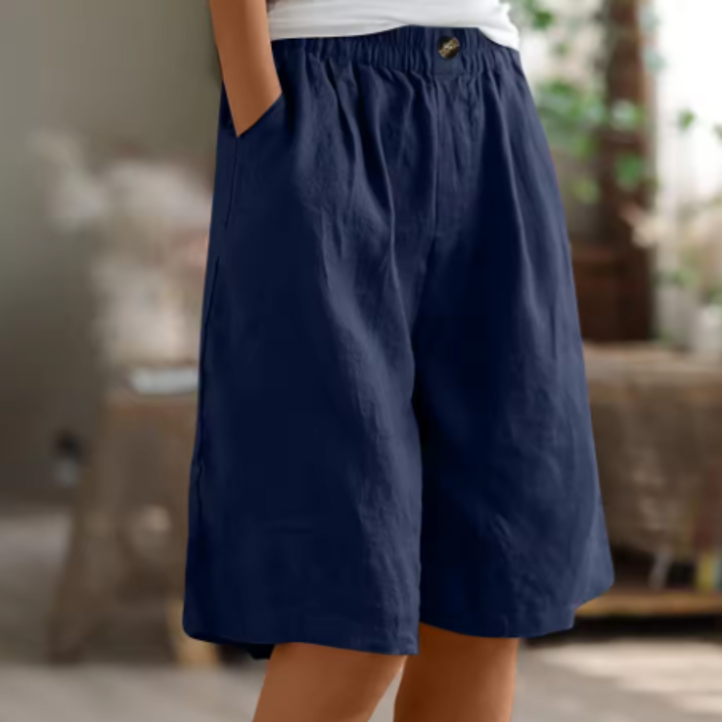 Image of Lisa | Women's High-Waisted Culottes Shorts