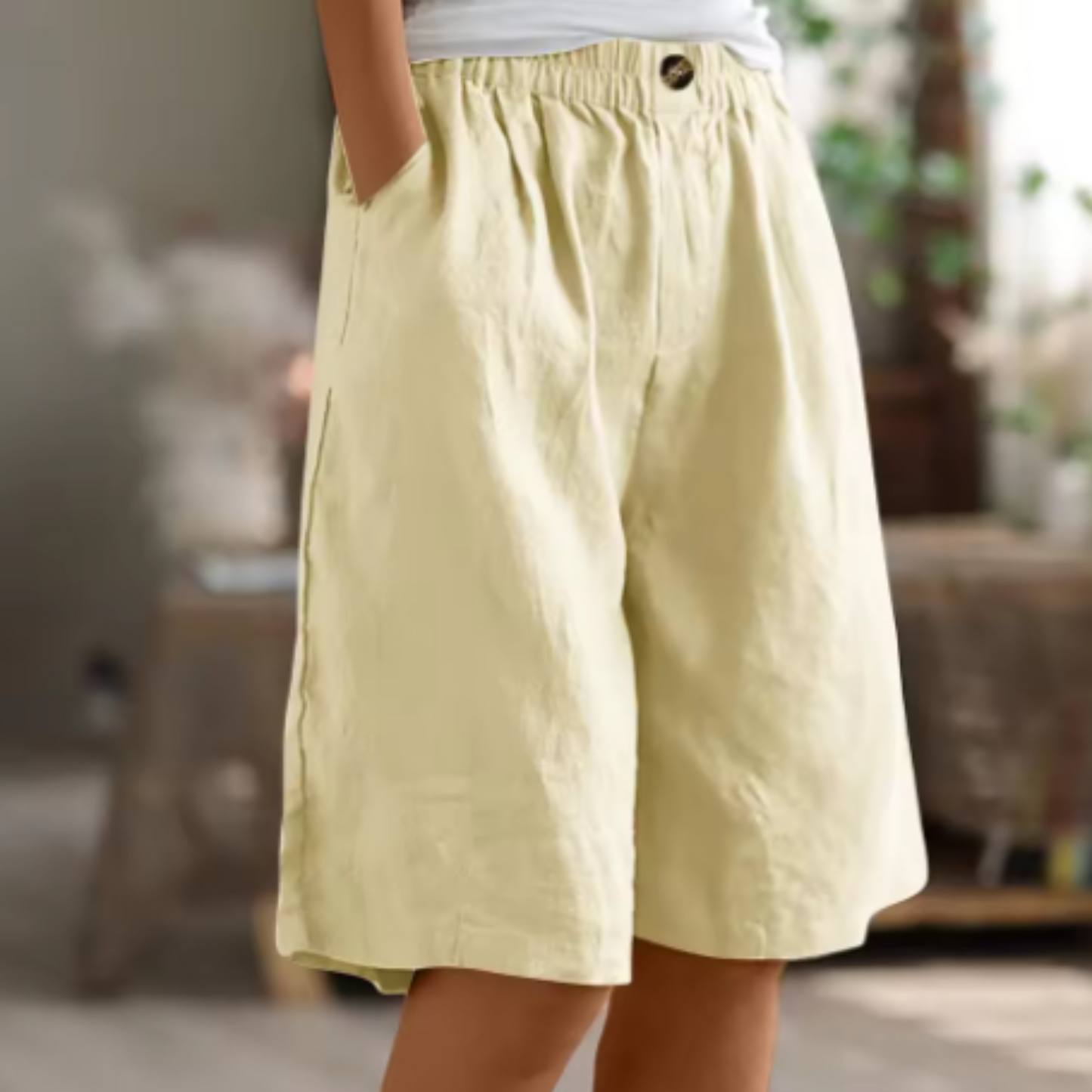 Image of Lisa | Women's High-Waisted Culottes Shorts