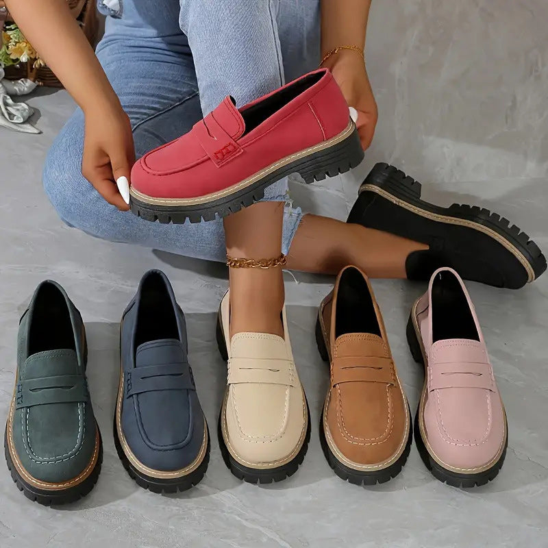 Image of Lisa | Women's Slip-On Lug Sole Loafers