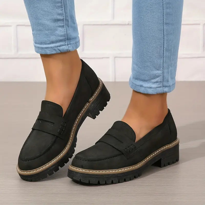 Image of Lisa | Women's Slip-On Lug Sole Loafers