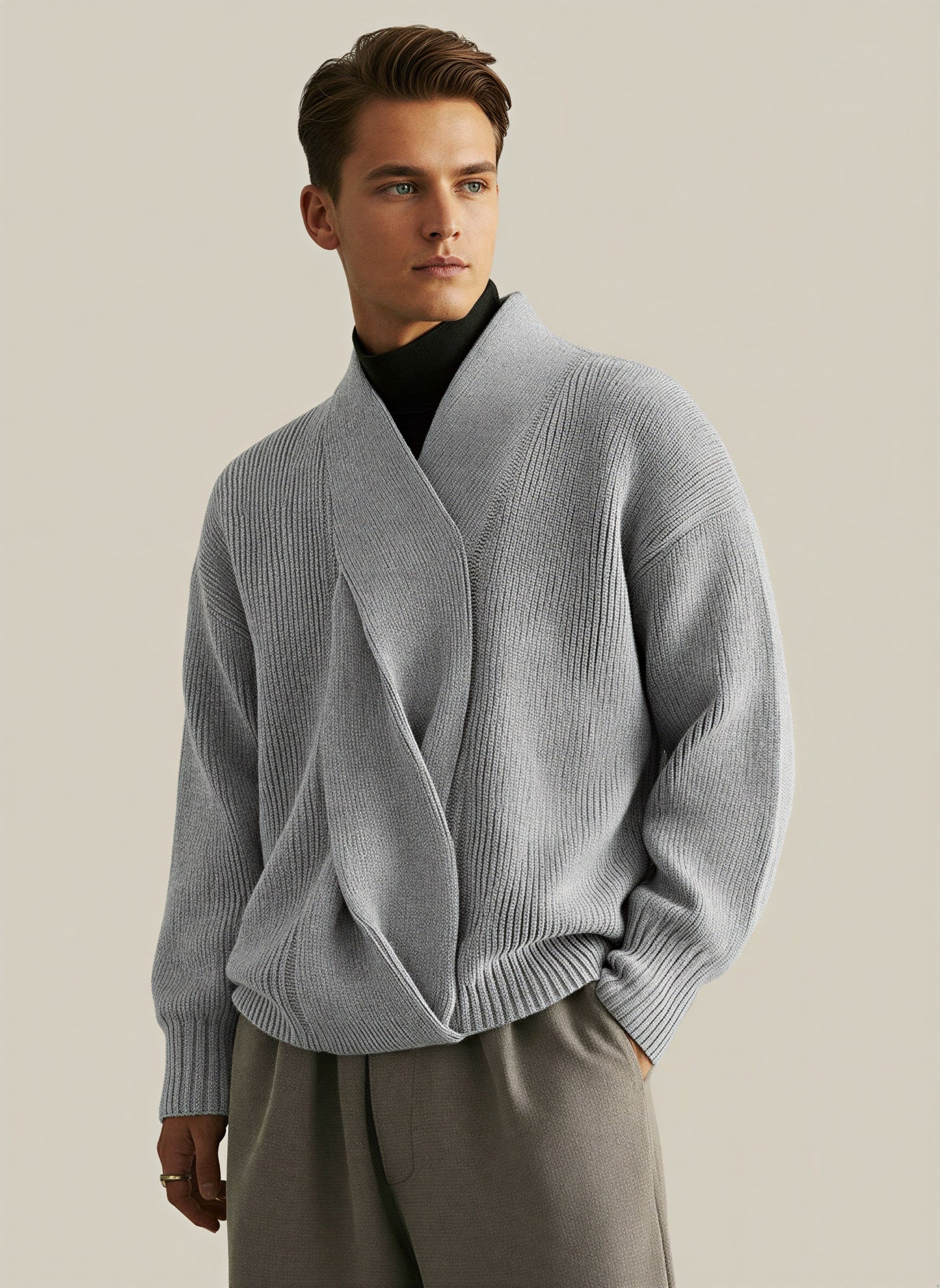 Image of Louie | Men's Wrap Knit Sweater