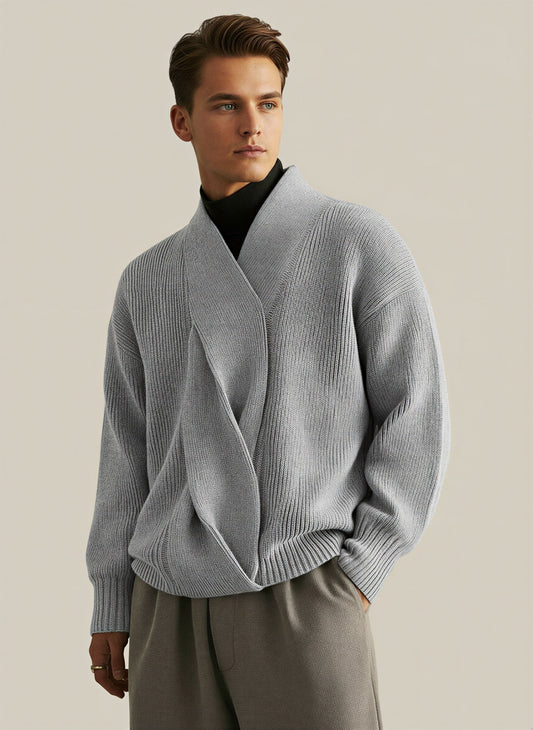 Image of Louie | Men's Wrap Knit Sweater