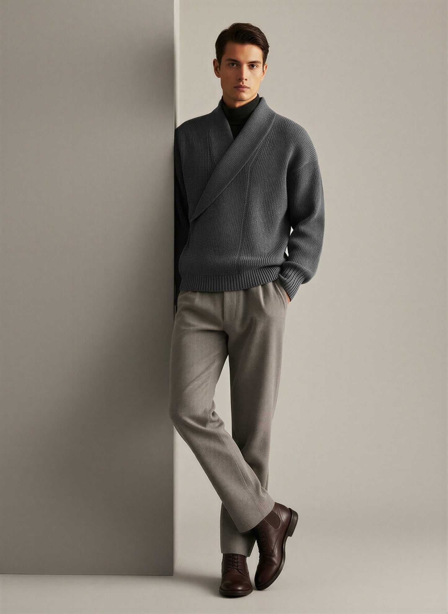 Image of Louie | Men's Wrap Knit Sweater