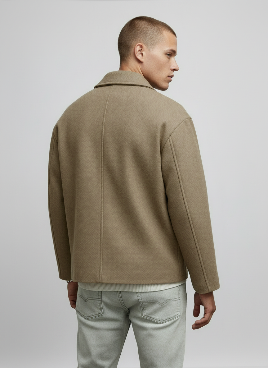 Image of Luke | Men's Shawl Collar Short Jacket