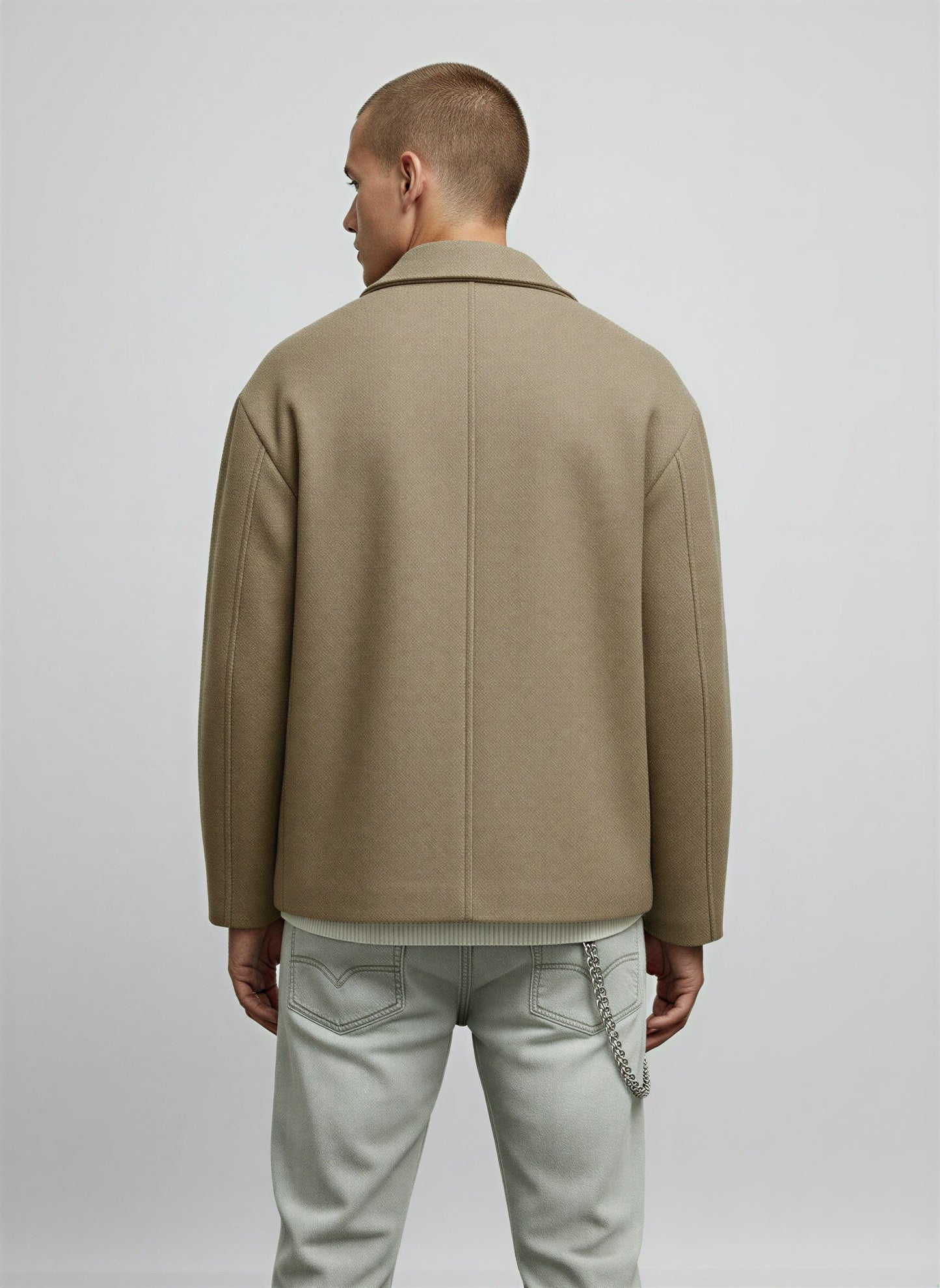 Image of Luke | Men's Shawl Collar Short Jacket