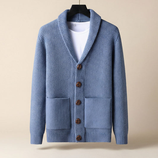 Image of Luther | Men's Shawl Collar Cardigan Sweater