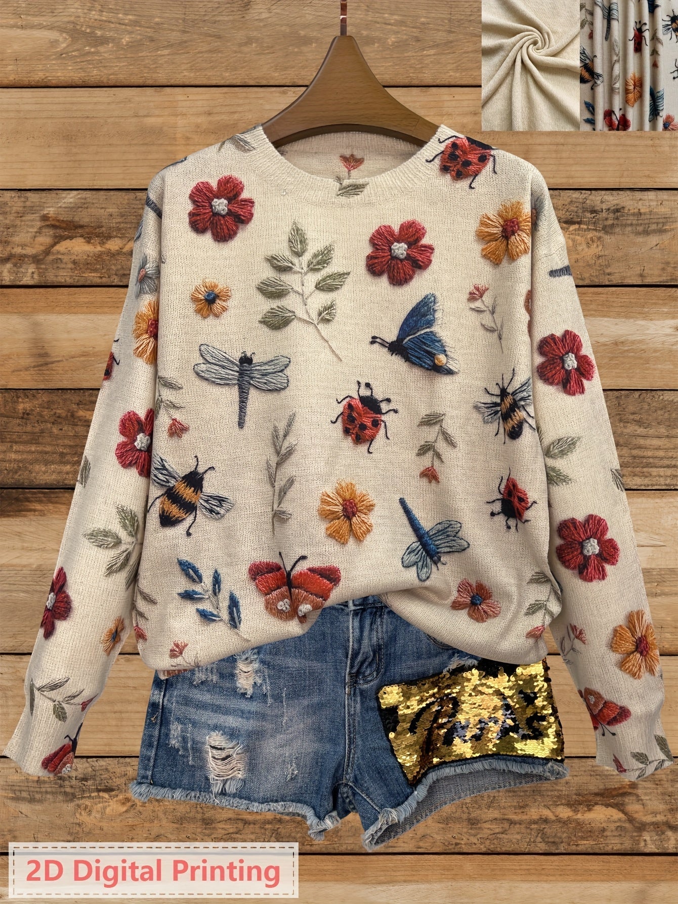 Image of Mackenzie | Women's Printed Crewneck Sweater